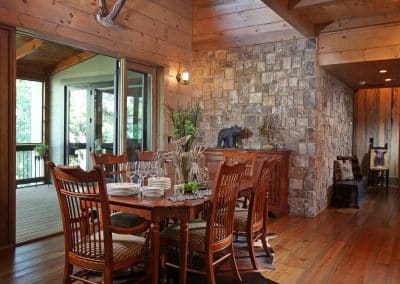Stone wall in dining room, Big Canoe, Georgia