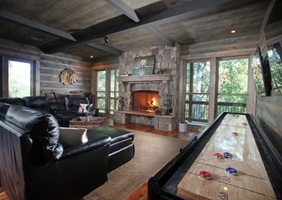 Family room with coffered ceiling, Big Canoe, Georgia